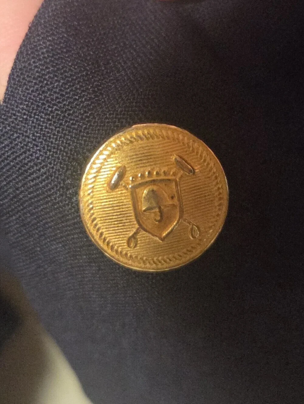 Vintage Polo University Club Navy Blue Wool Sportscoat Blazer Gold Buttons 44R
